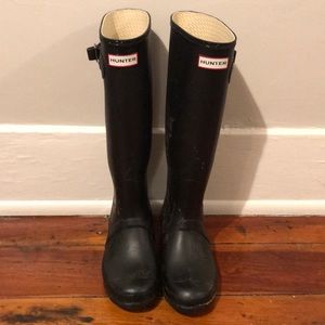 Women’s OG Tall Black Matte Hunter Rain Boots